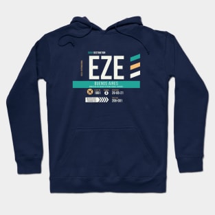 Buenos Aires (EZE) Airport Code Baggage Tag Hoodie